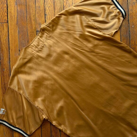 Vintage Starter MLB Detroit Tigers Baseball Jersey Men 2XL Gold Cream Embroider - Picture 6 of 7